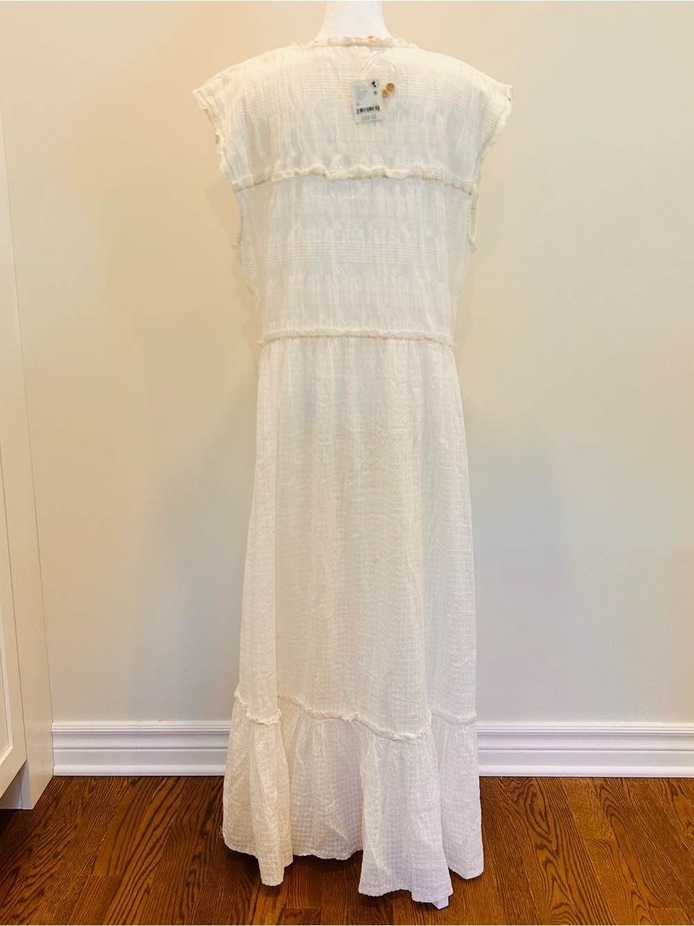 Free People desert dazed midi dress cream button front boho chic NWT XL - Picture 2 of 7